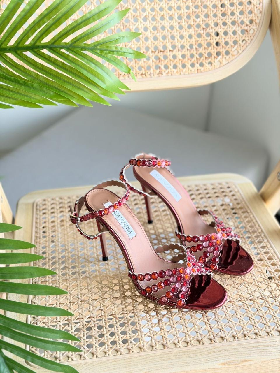Tequila Sandal in Mettalic Leather