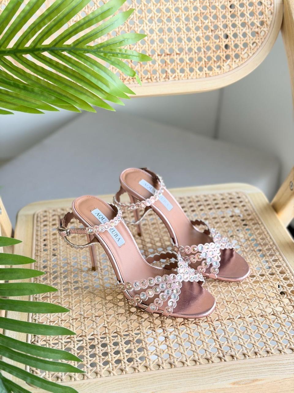Tequila Sandal in Mettalic Leather