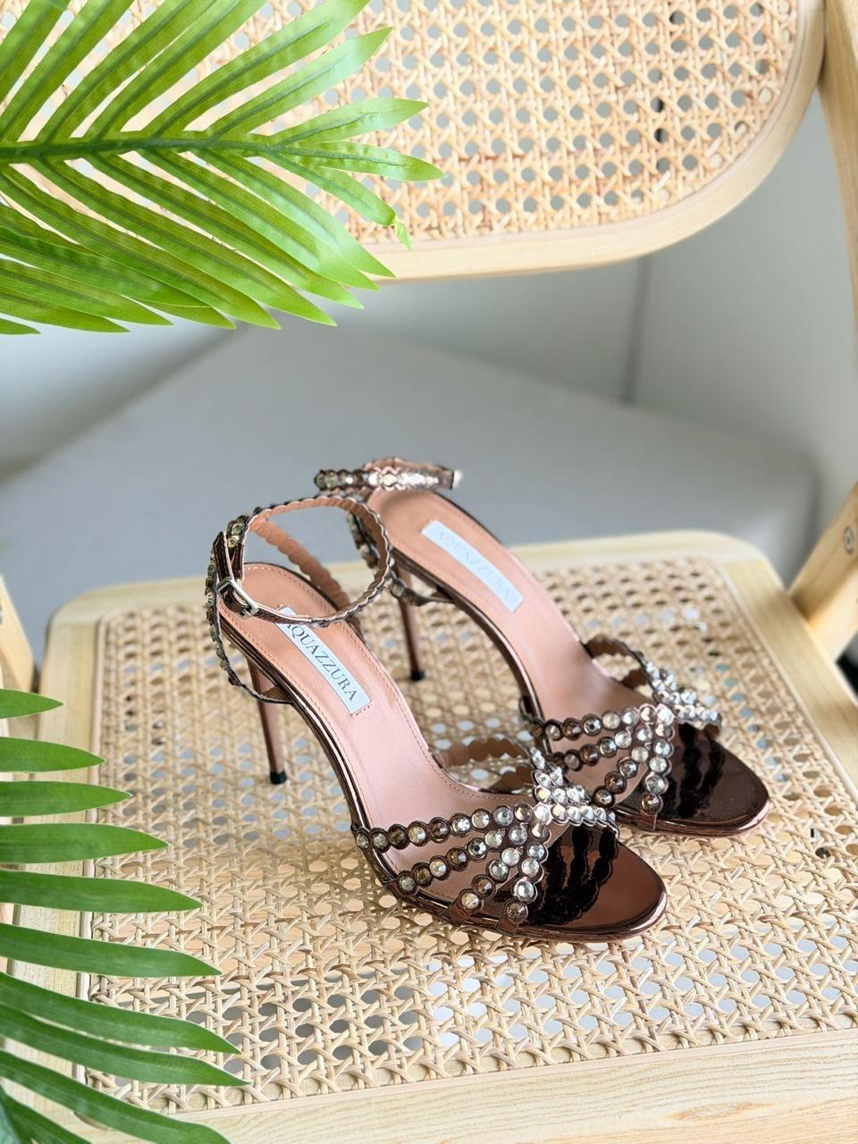 Tequila Sandal in Mettalic Leather