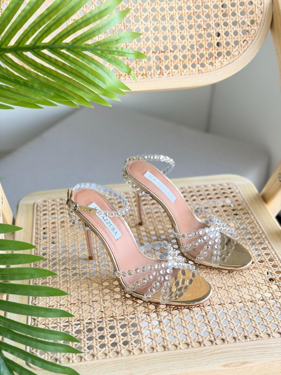 Tequila Sandal in Mettalic Leather