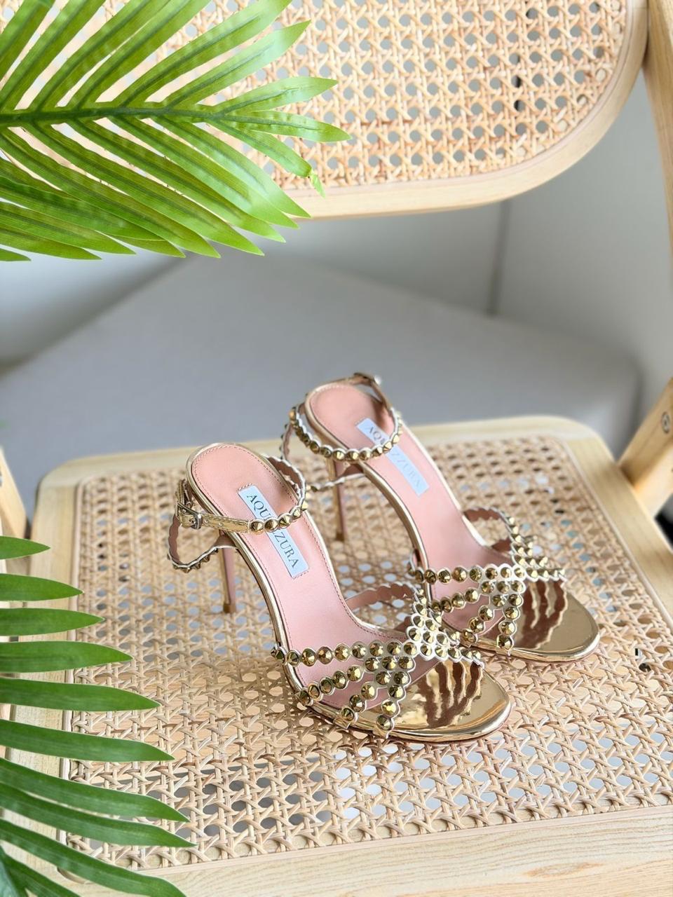 Tequila Sandal in Mettalic Leather