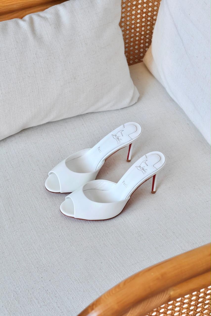 Christian Louboutin Calfskin Pumps White