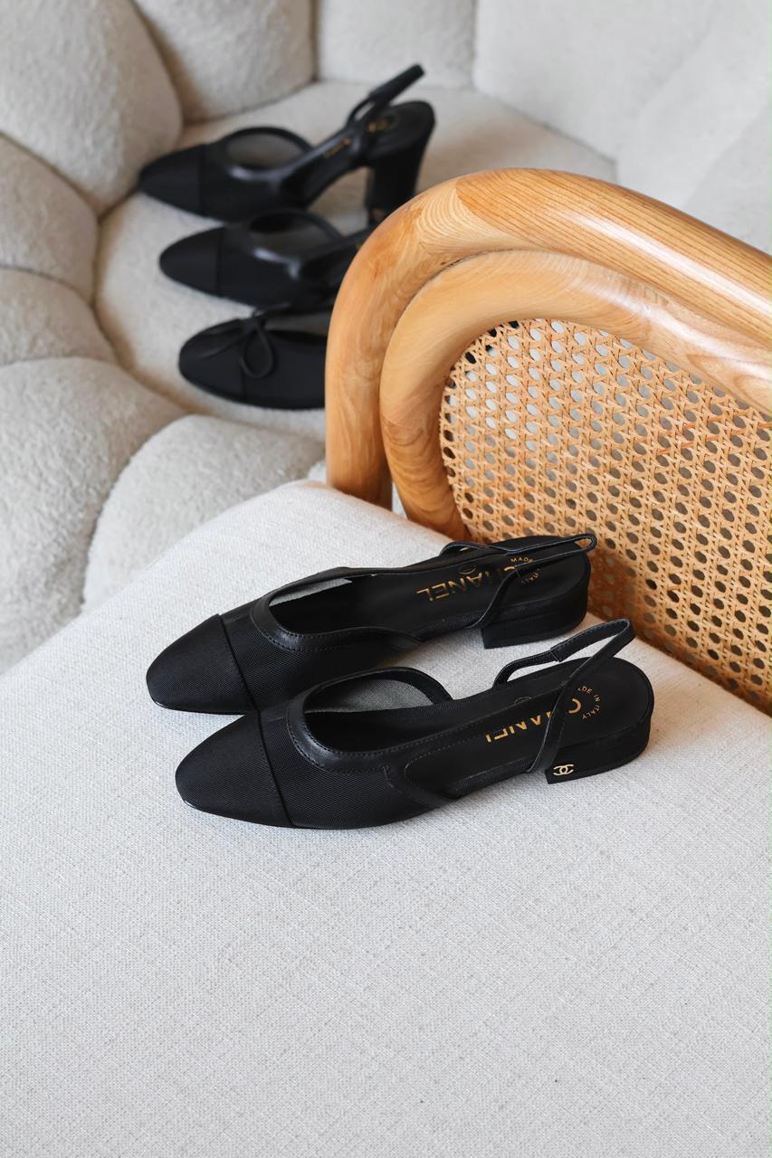 Chanel Backsling Flat Sandal