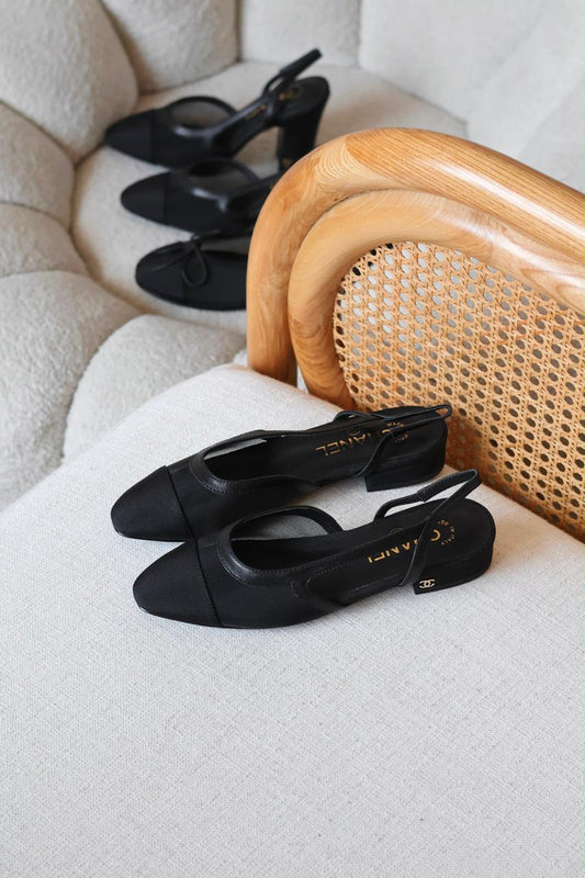 Chanel Backsling Flat Sandal