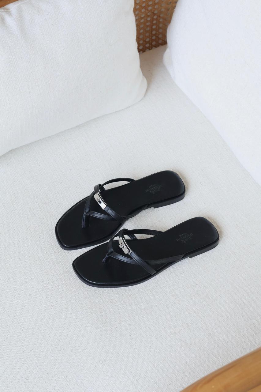 Hermes Miss Gris Argente Sandal