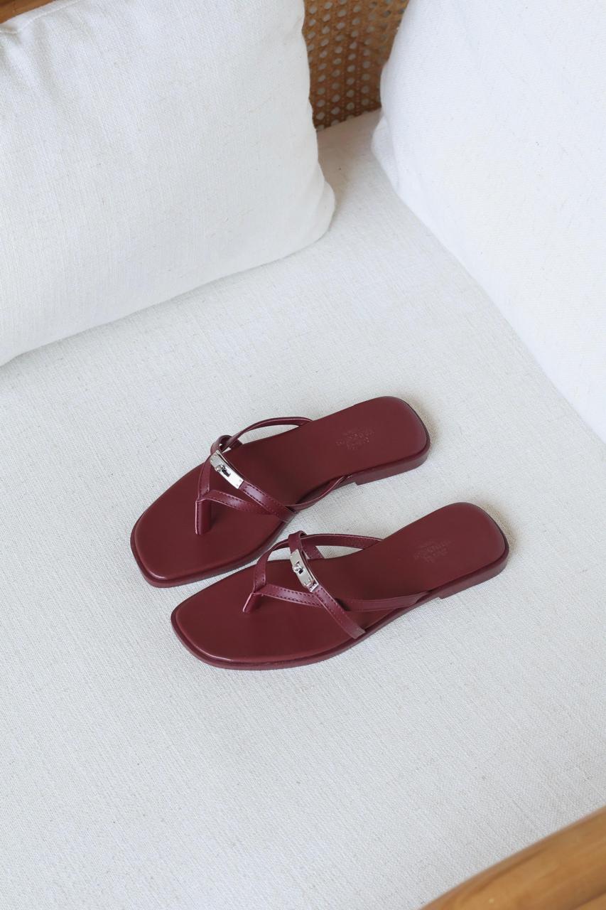 Hermes Miss Gris Argente Sandal