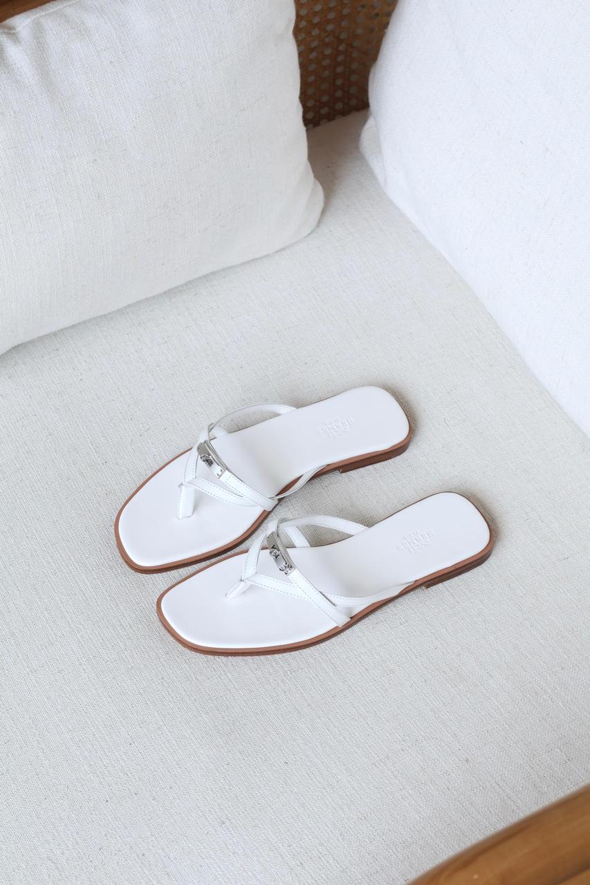 Hermes Miss Gris Argente Sandal