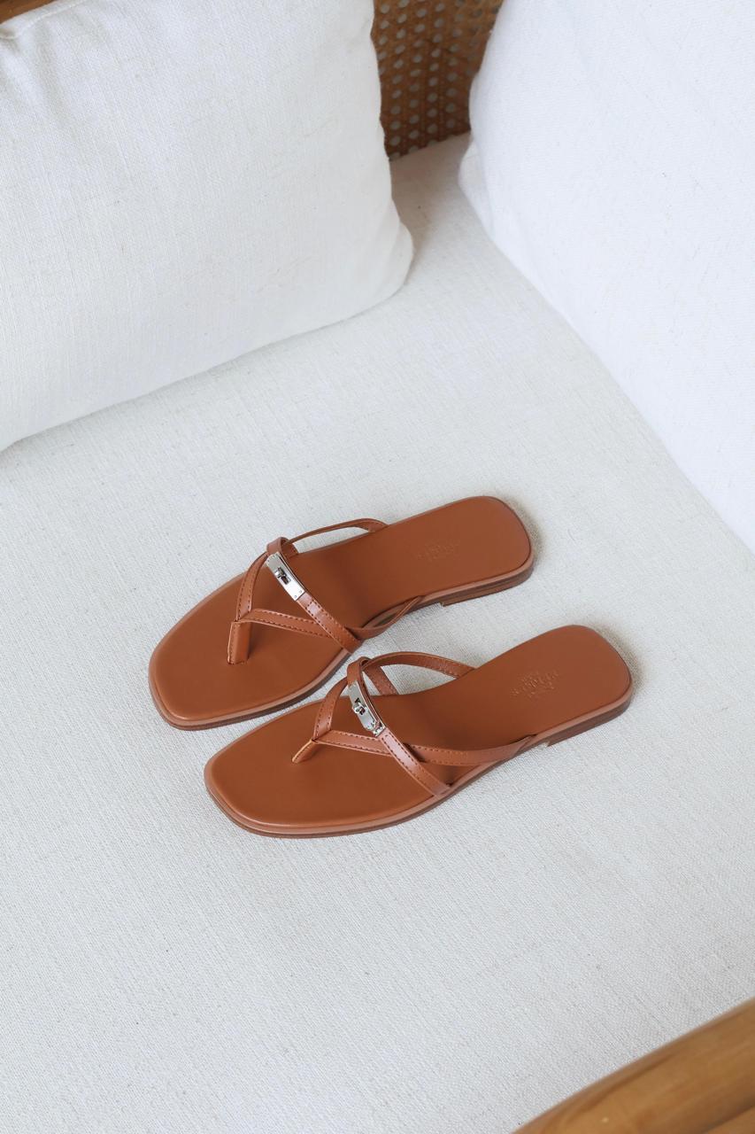 Hermes Miss Gris Argente Sandal
