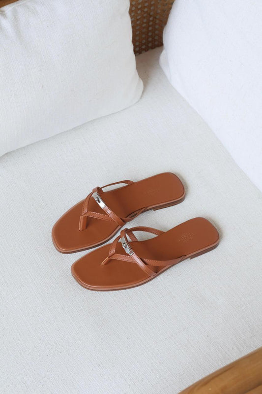 Hermes Miss Gris Argente Sandal
