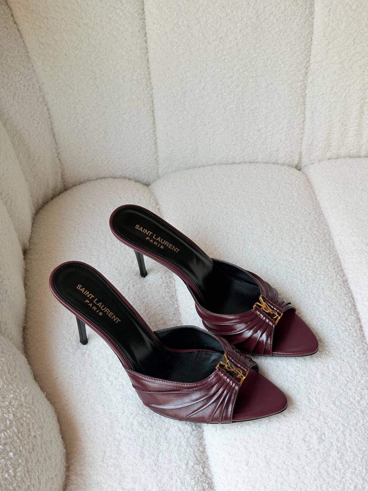 YSL Babylone Heels in Smooth Leather