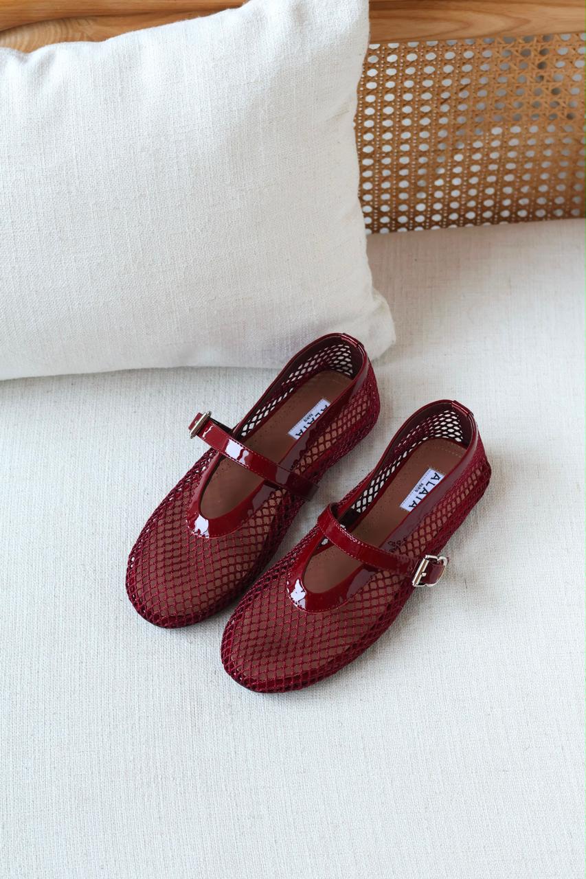 Alaia Ballet Fishnet Ballet Sandal