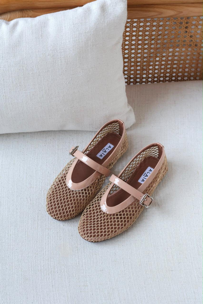 Alaia Ballet Fishnet Ballet Sandal