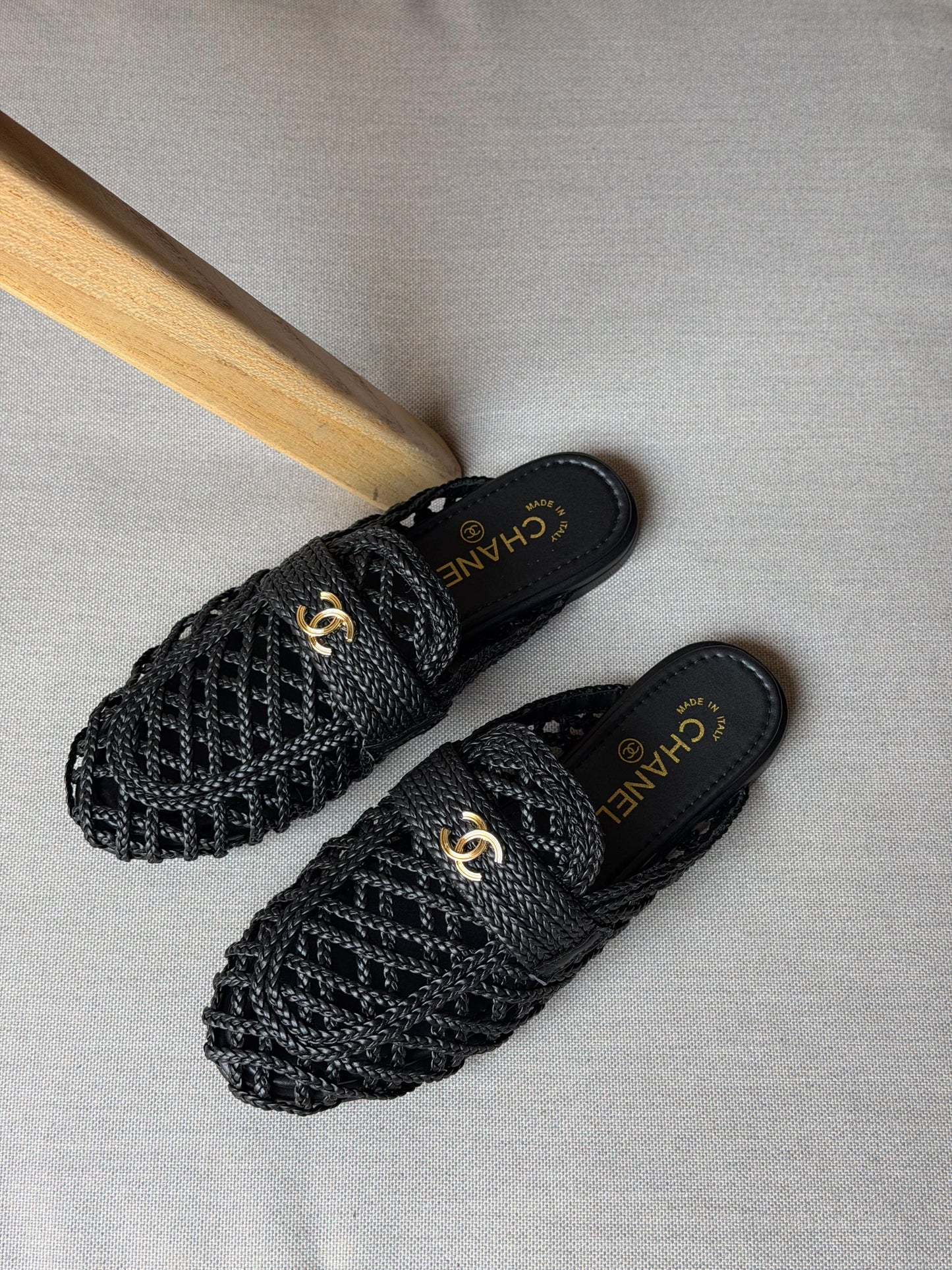 Chanel Mesh Flat In Lambskin