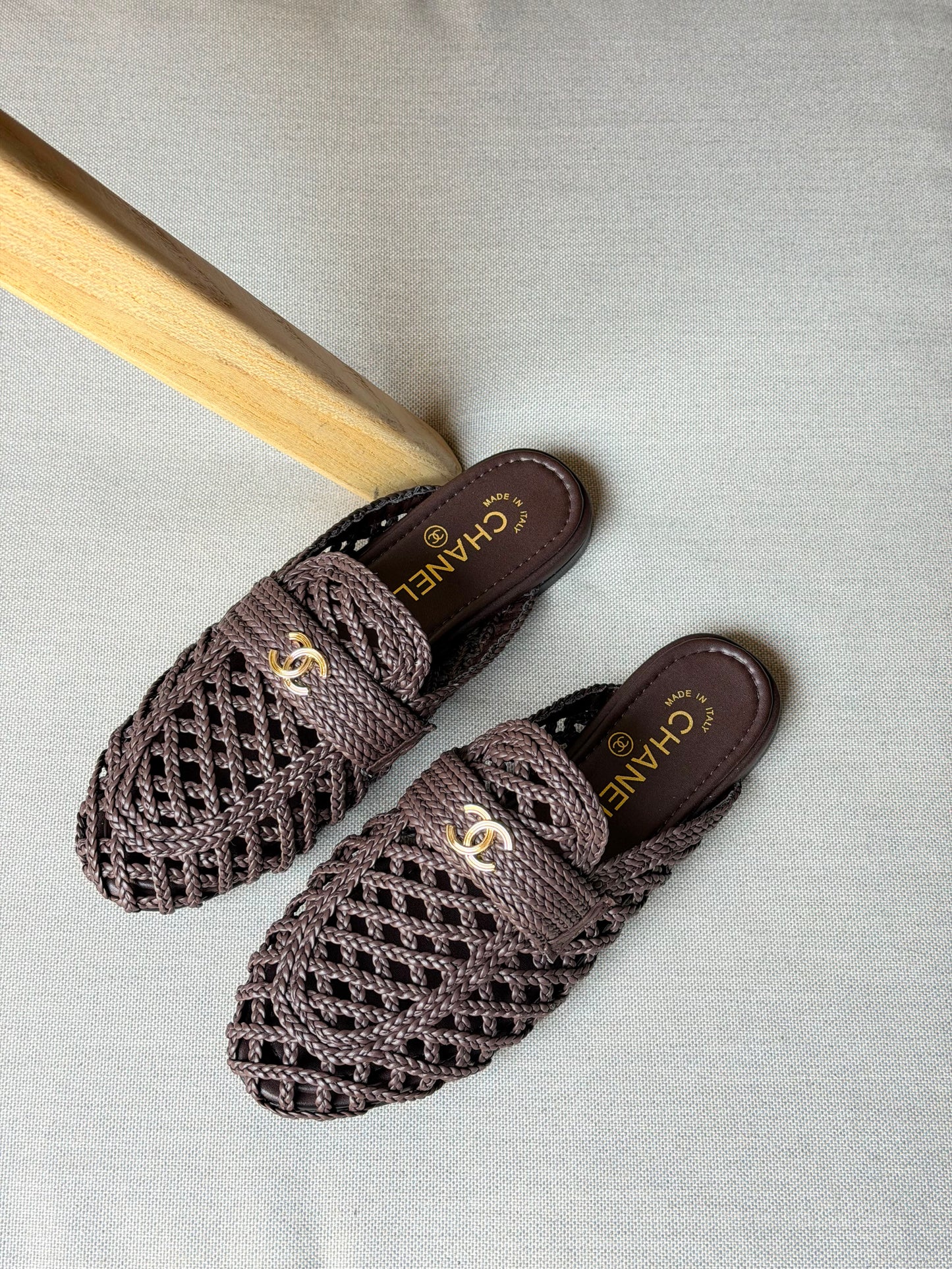 Chanel Mesh Flat In Lambskin
