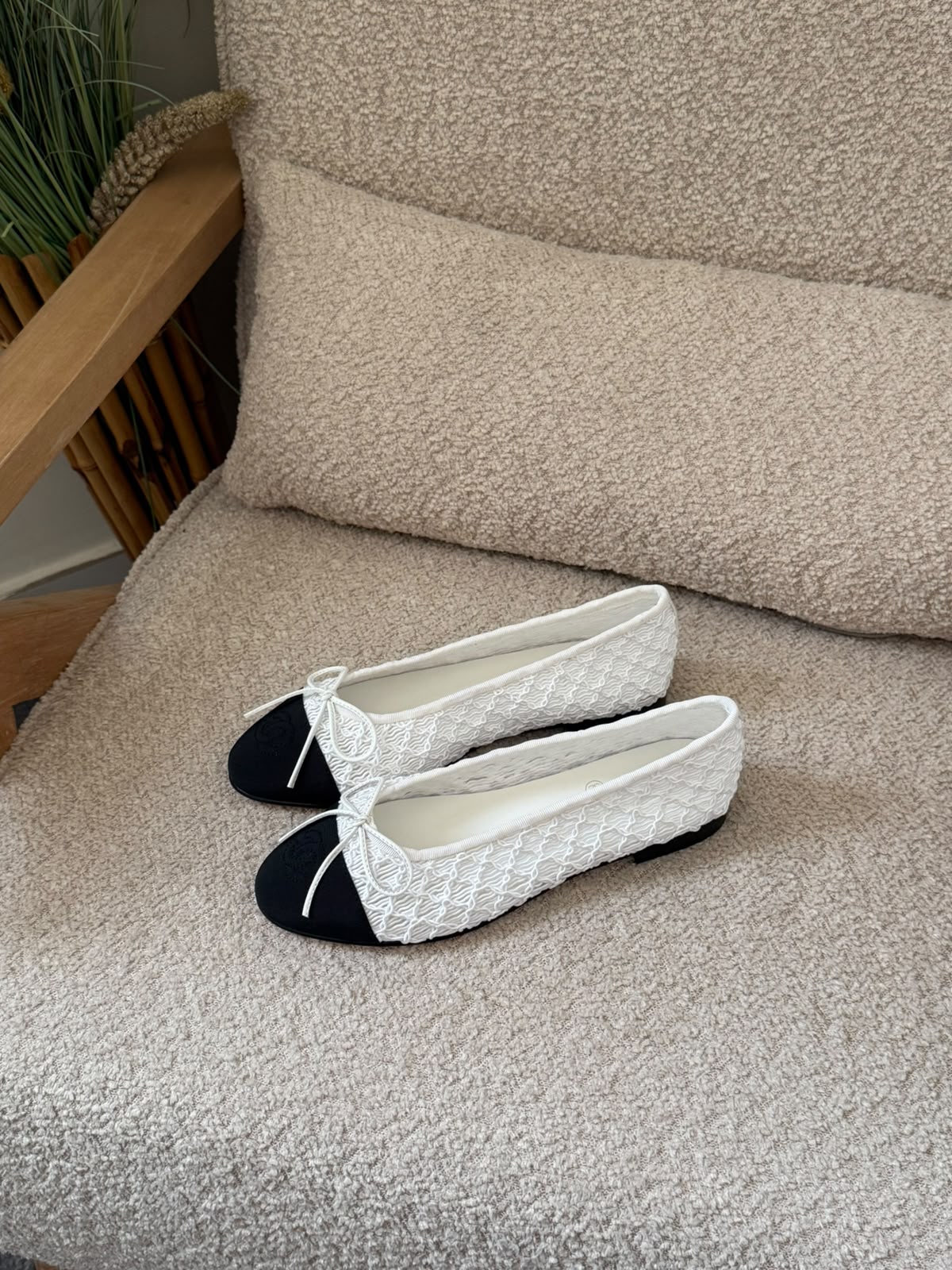Channel Ballet Flat Sandals