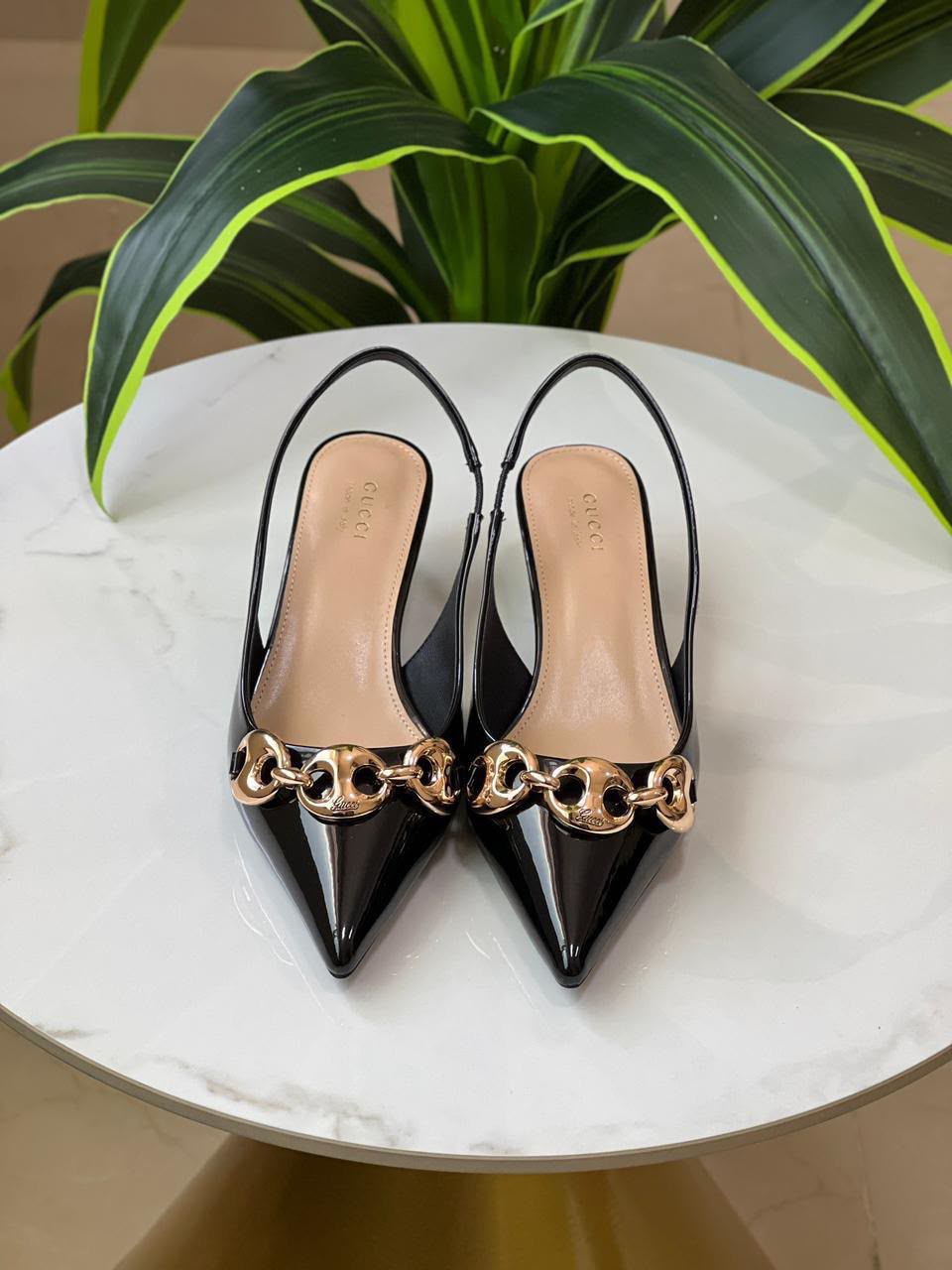 Gucci Slingback Low Heel Pumps