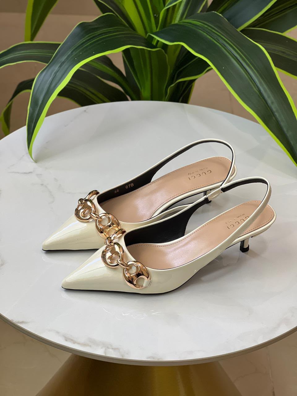 Gucci Slingback Low Heel Pumps