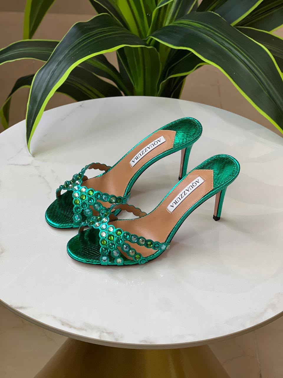 Aquazzura Sandals With Stones