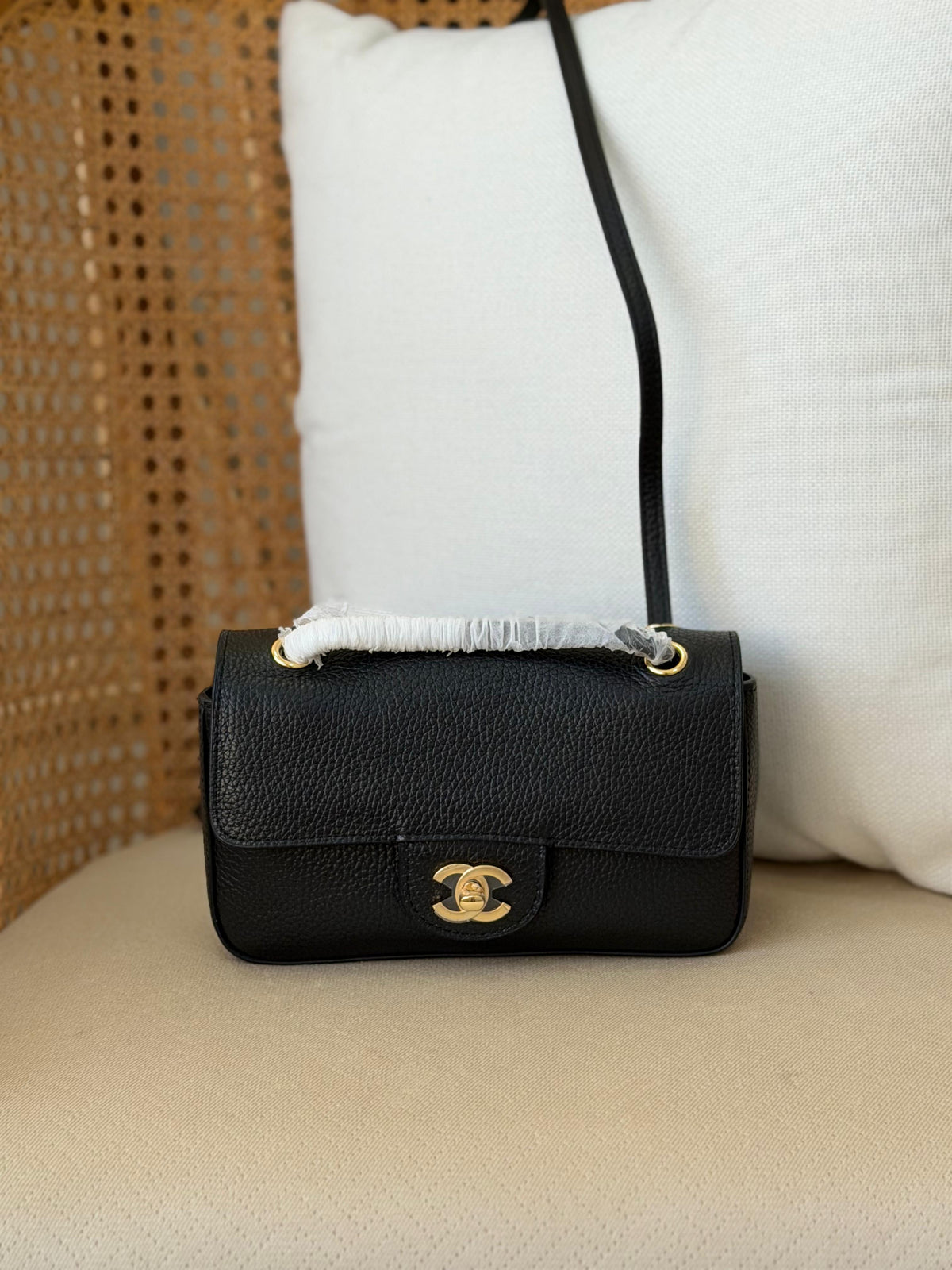 Chanel Classic Matt Leather 20 cm