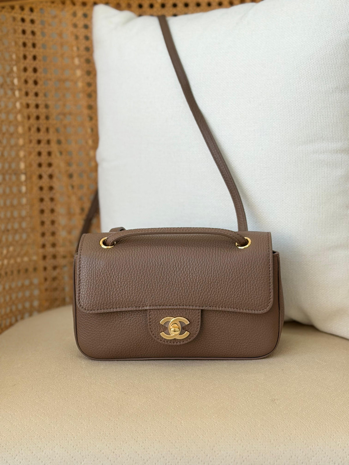 Chanel Classic Matt Leather 20 cm