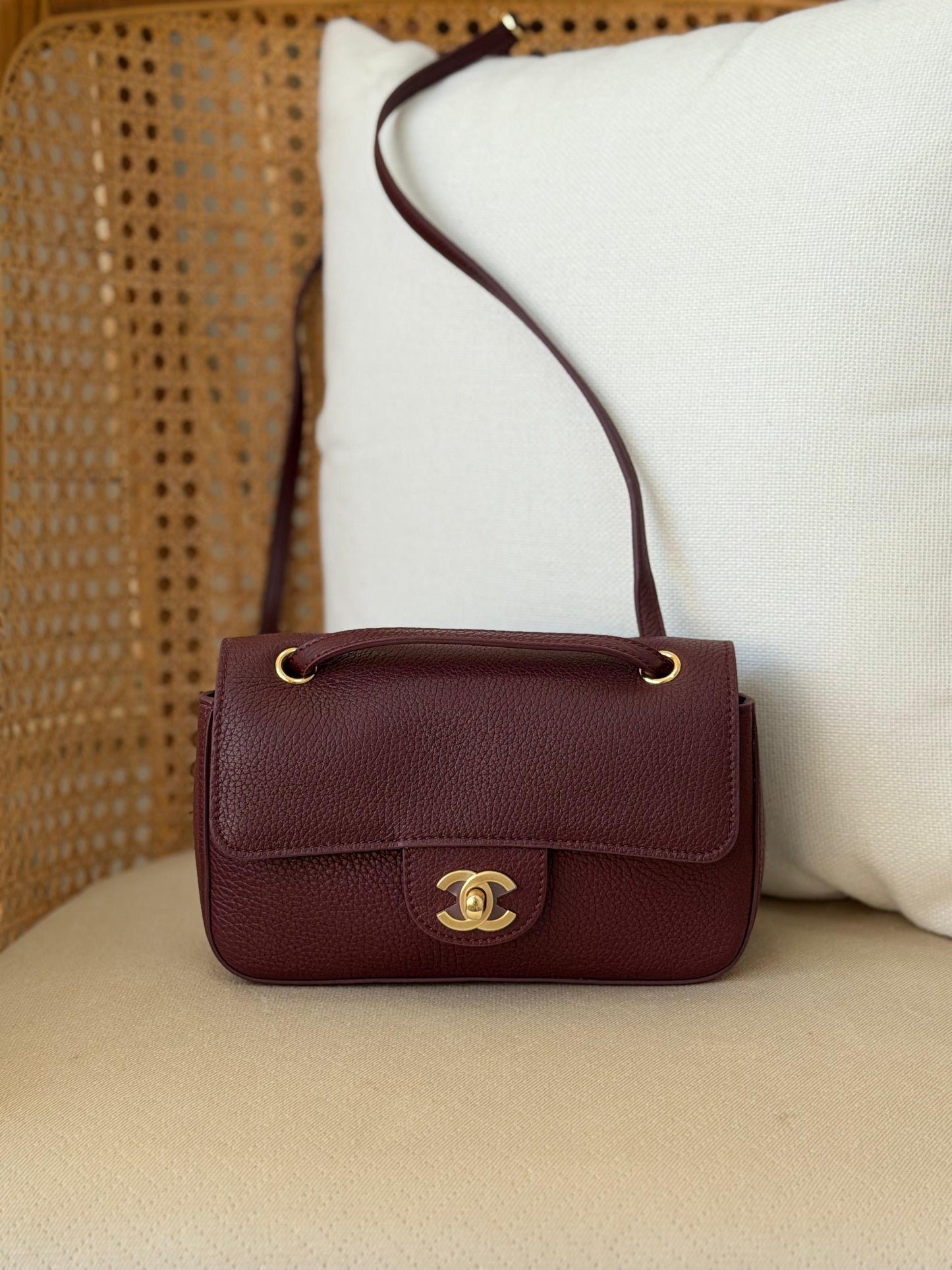 Chanel Classic Matt Leather 20 cm
