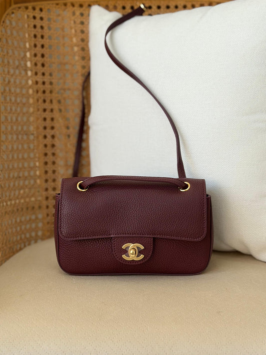 Chanel Classic Matt Leather 20 cm