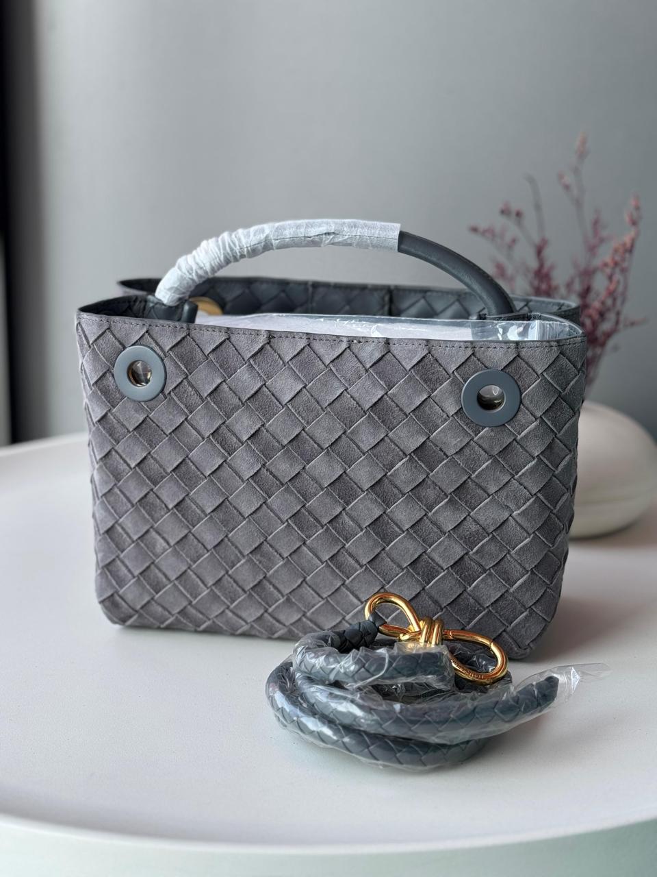 Bottega Veneta Andiamo Bags Suede Leather 25 cm