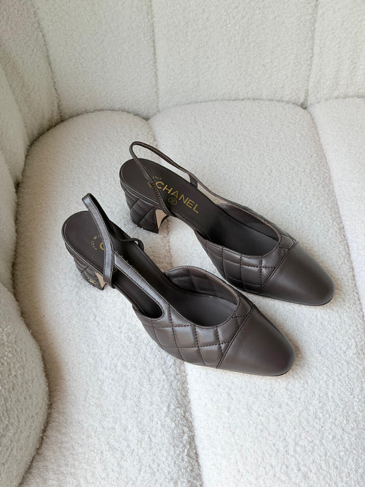 Chanel Slingback Heel In Lambskin