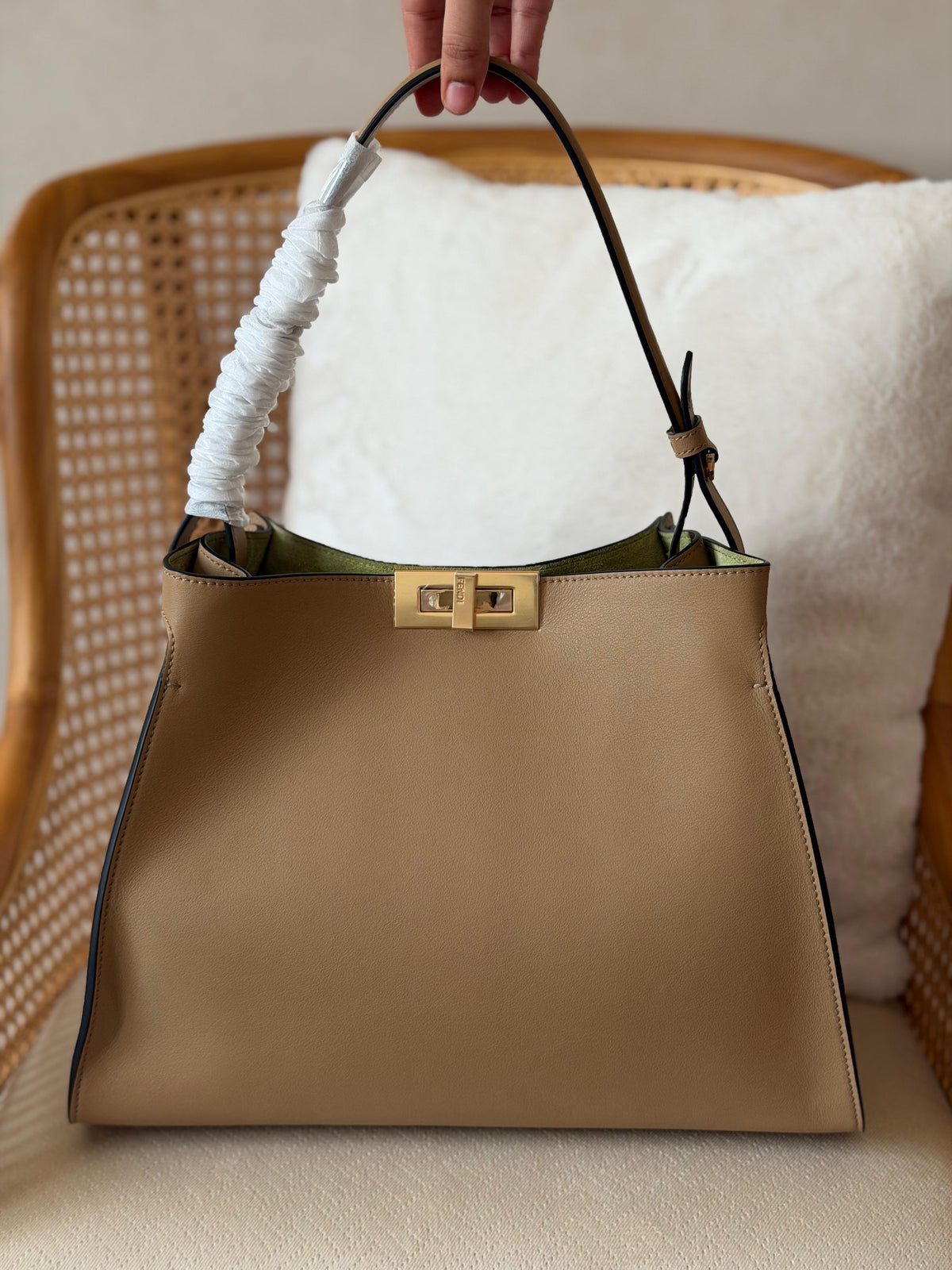 Fendi Small Tote Leather Bag 36 cm