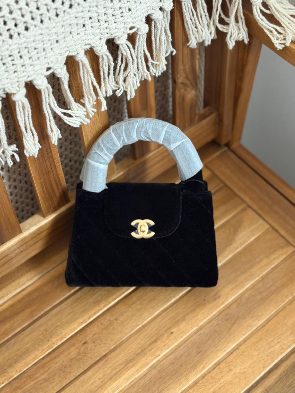 Chanel Nano Kelly Valvet Bag