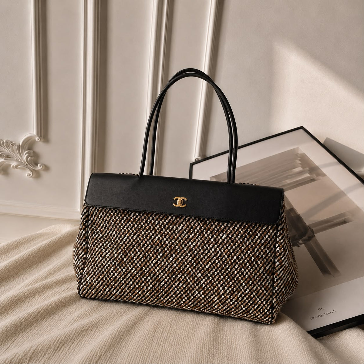 Chanel Big Tote Tweed Bag