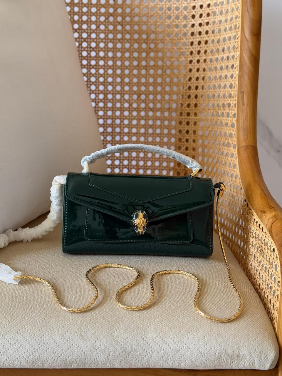 Bvlgari Sepenti Top Handle Bag In Calfskin Leather