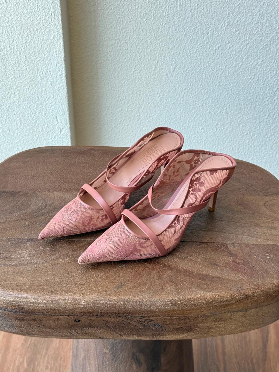 Malone Souliers Mules In Lace And Nappa