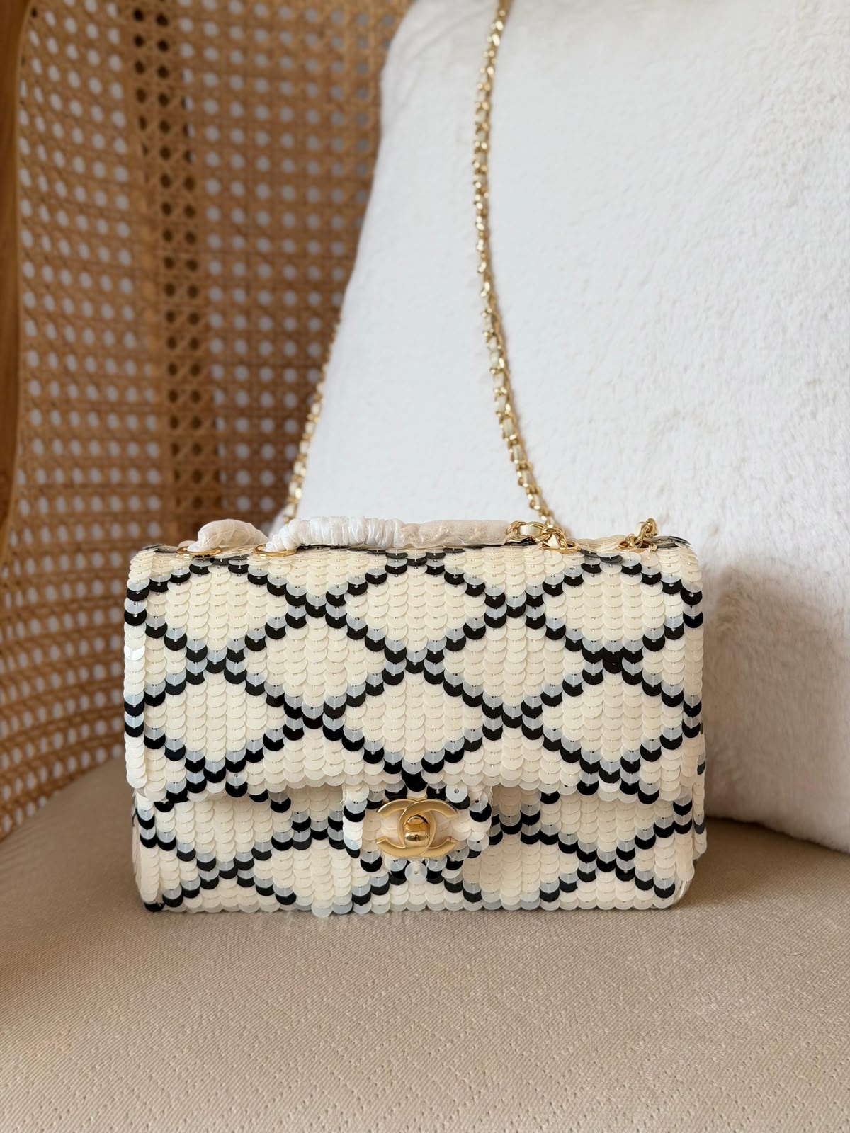 Chanel Suede Bag 20 cm