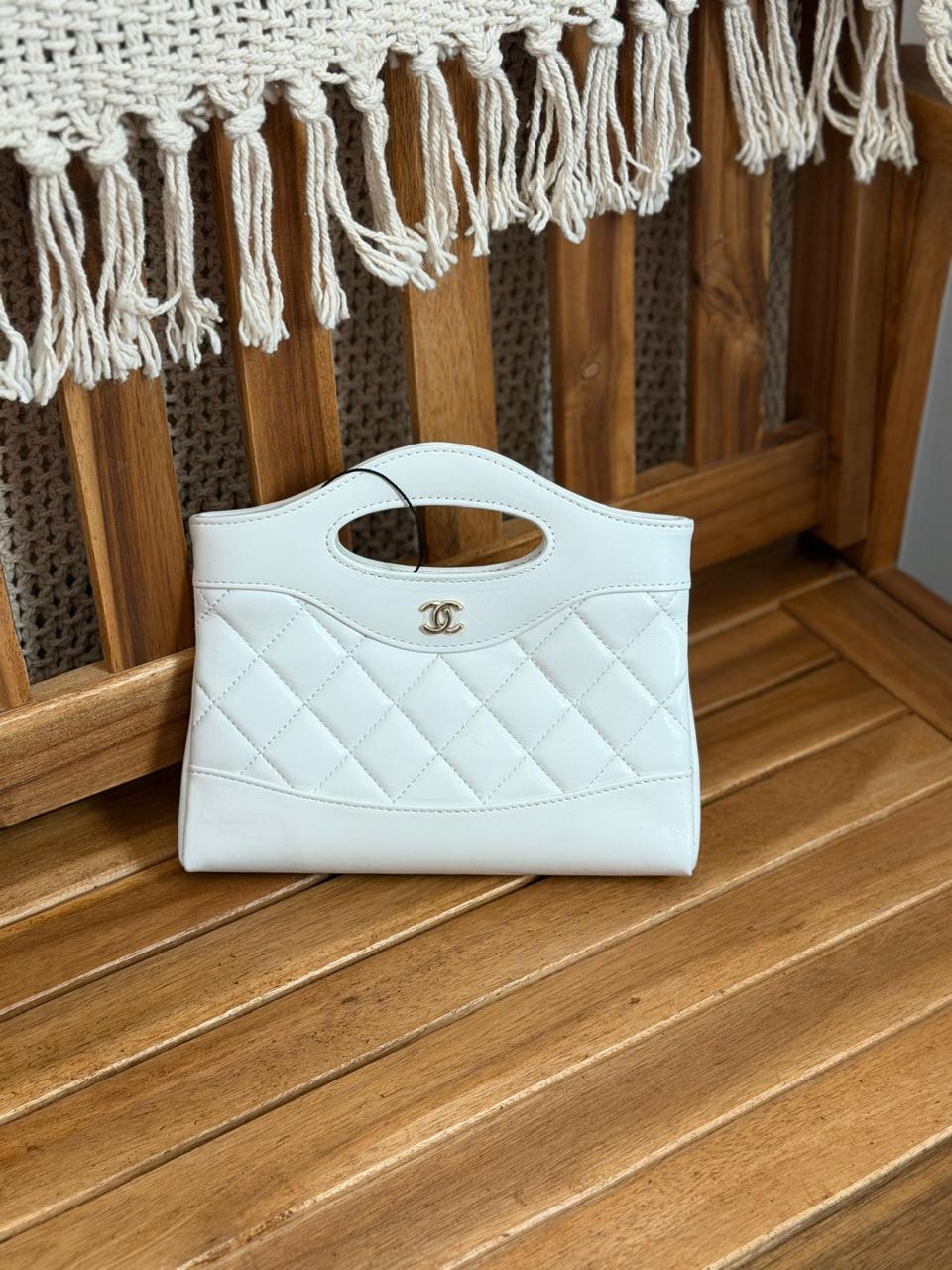 Chanel 2 Tone Leather Shouler Bag