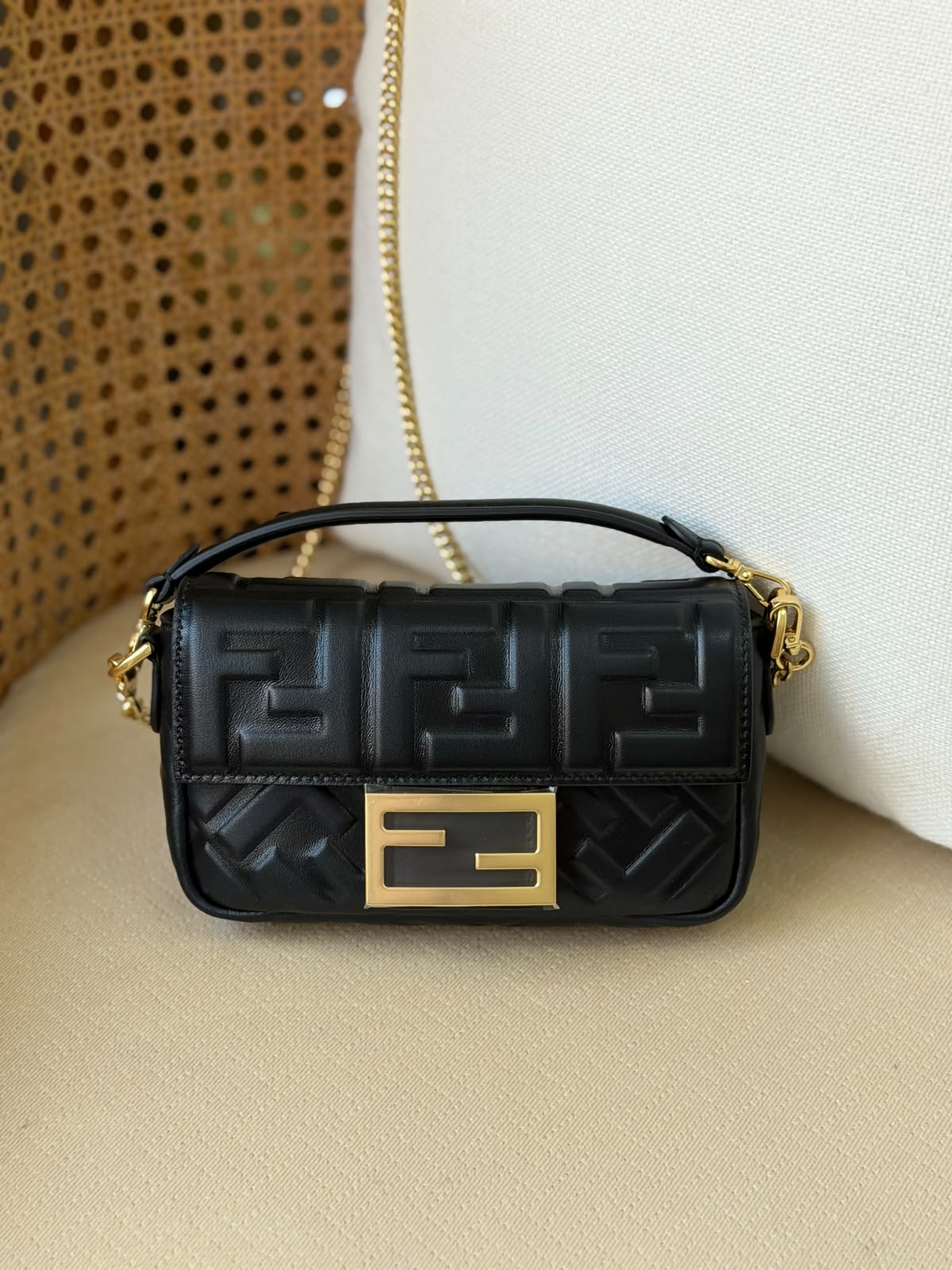 Fendi Black Leather Mini Bag