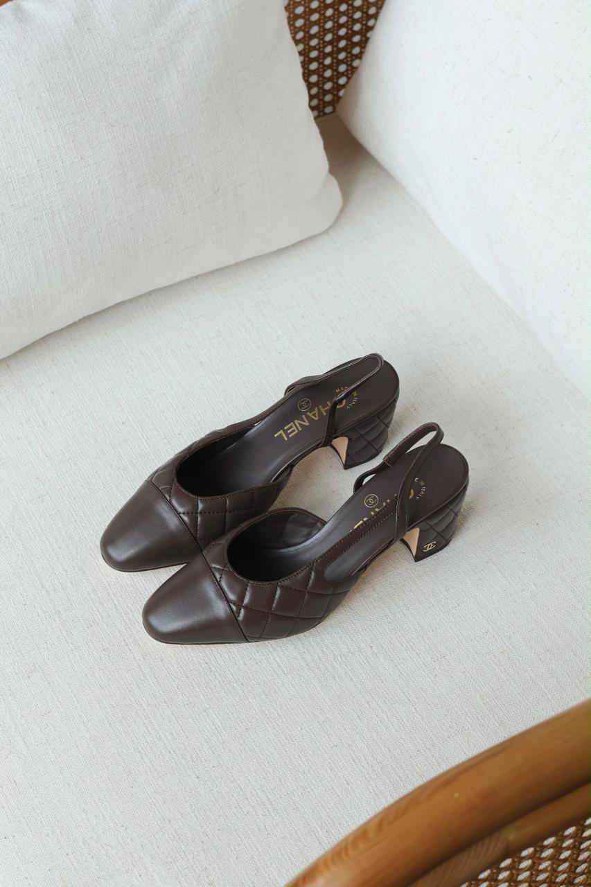 Chanel Slingback Goatskin Sandals