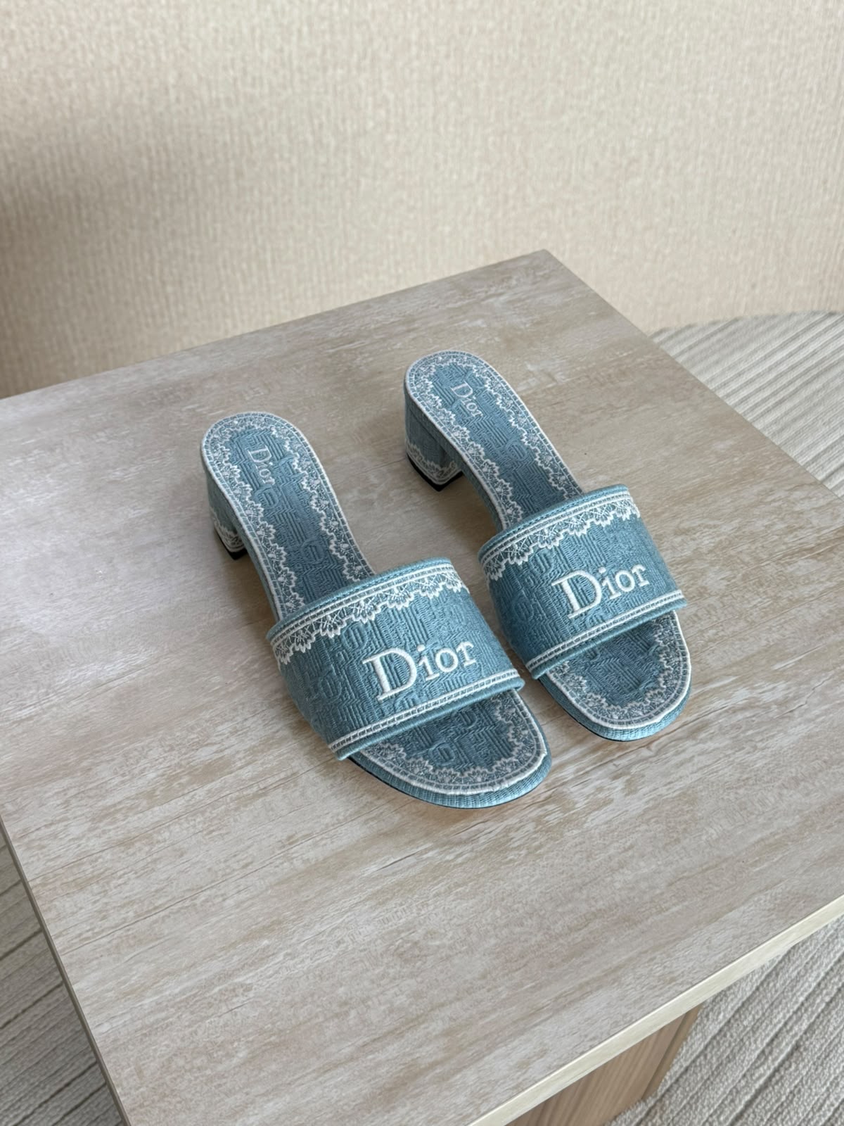 Christian Dior Dentelle Heeled Slide
