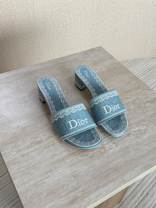 Christian Dior Dentelle Heeled Slide