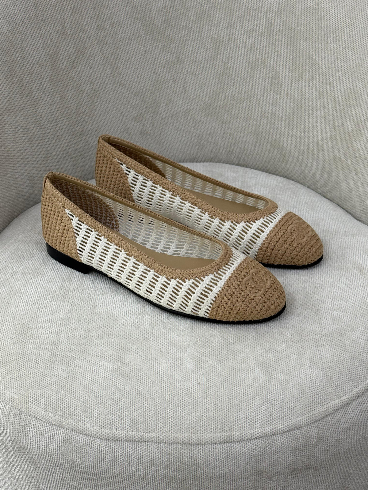 Chanel Ballerina Beige Flat Sandal