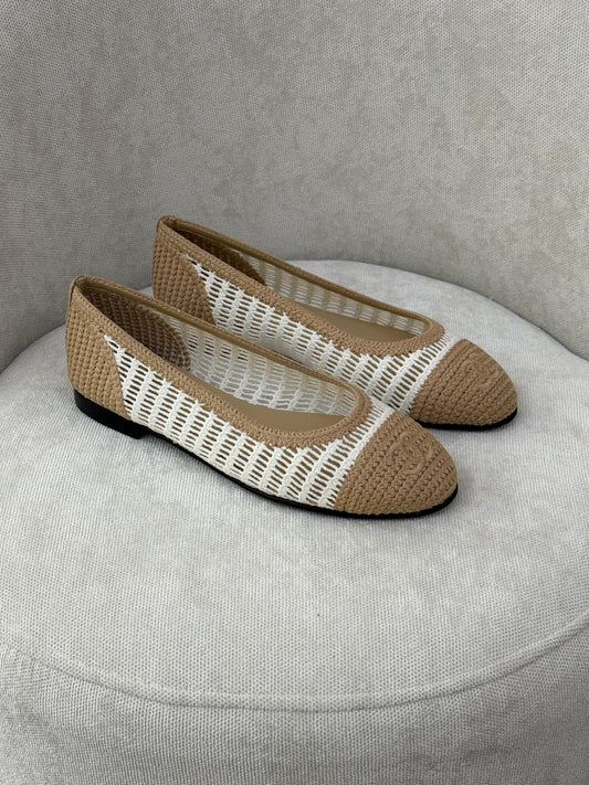 Chanel Ballerina Beige Flat Sandal