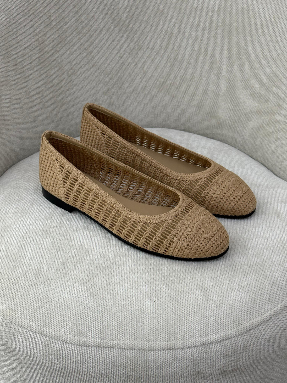 Chanel Ballerina Beige Flat Sandal