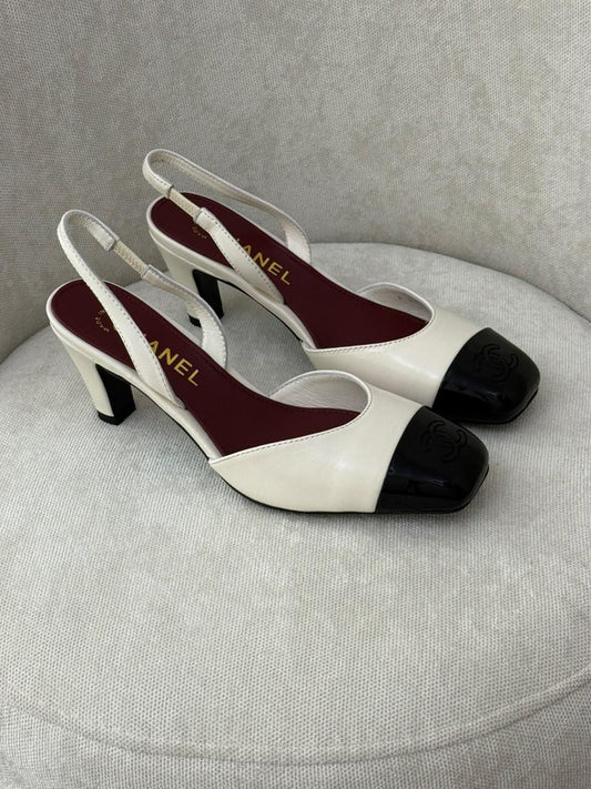 Chanel Slingback Lambskin Sandals