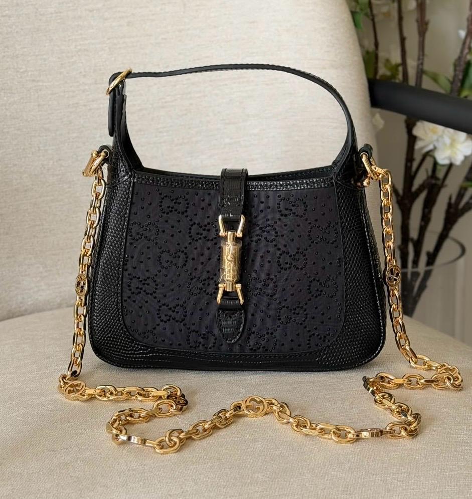 Gucci Medium Shoulder bag In Canvas & Leather
