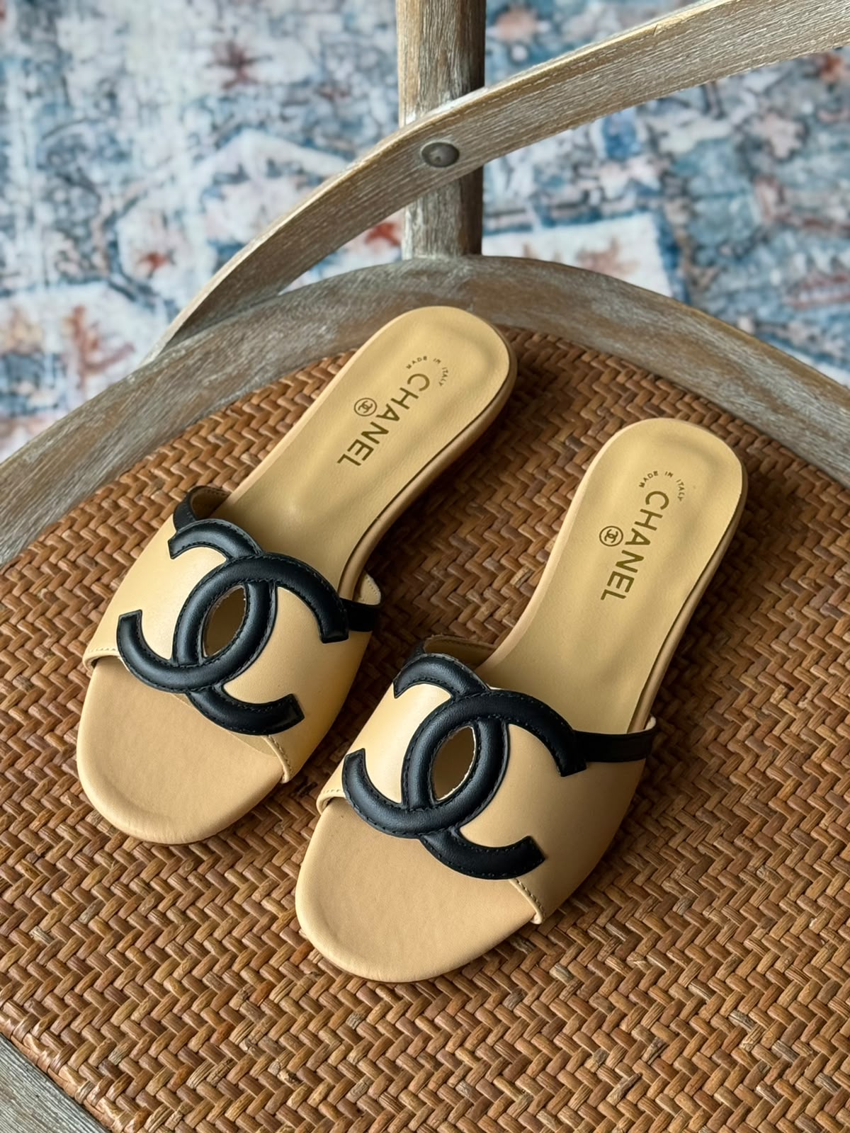 Chanel Flat Leather Sandals
