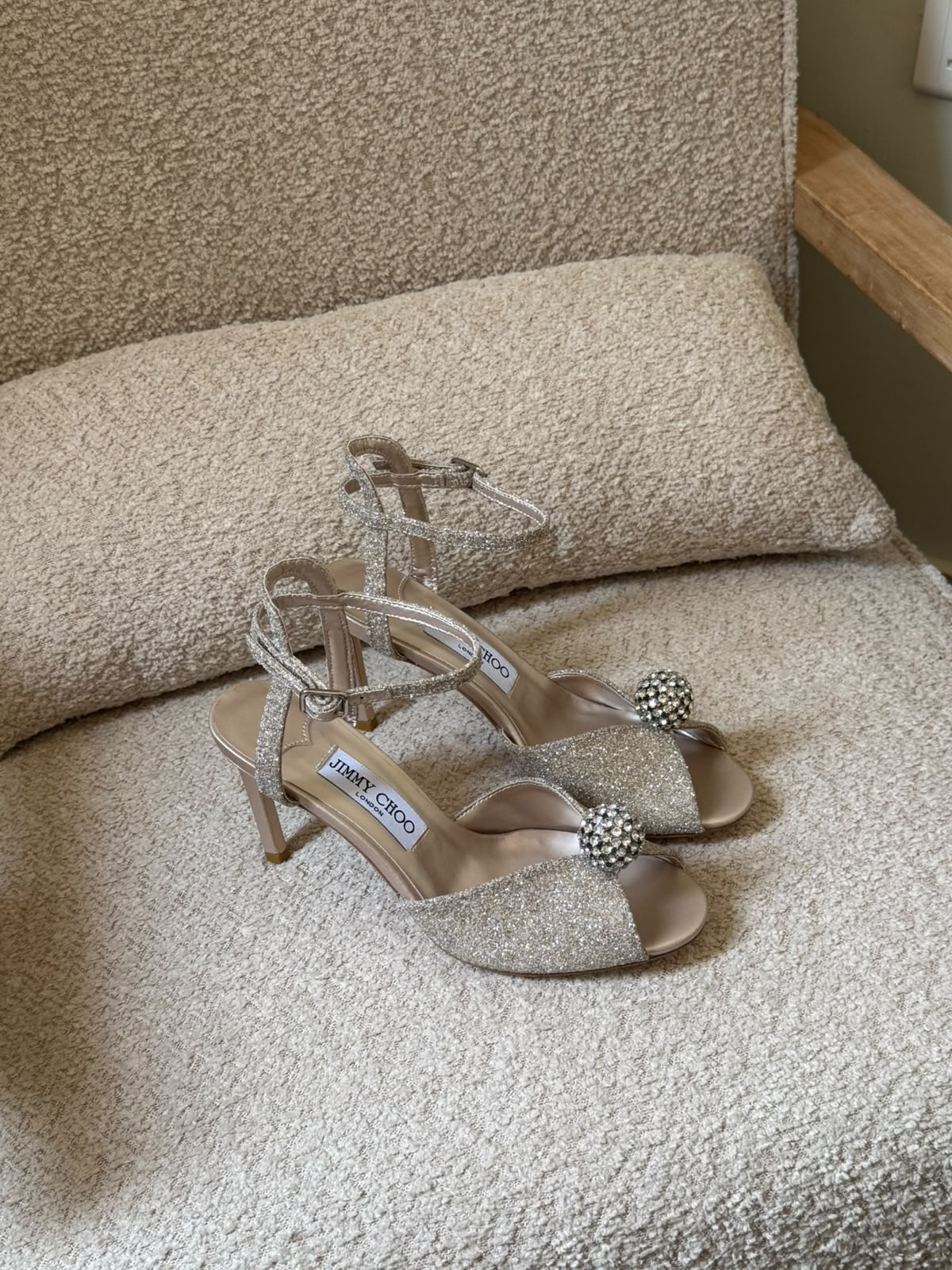 Jimmy Choo Crystal Suede Sandals