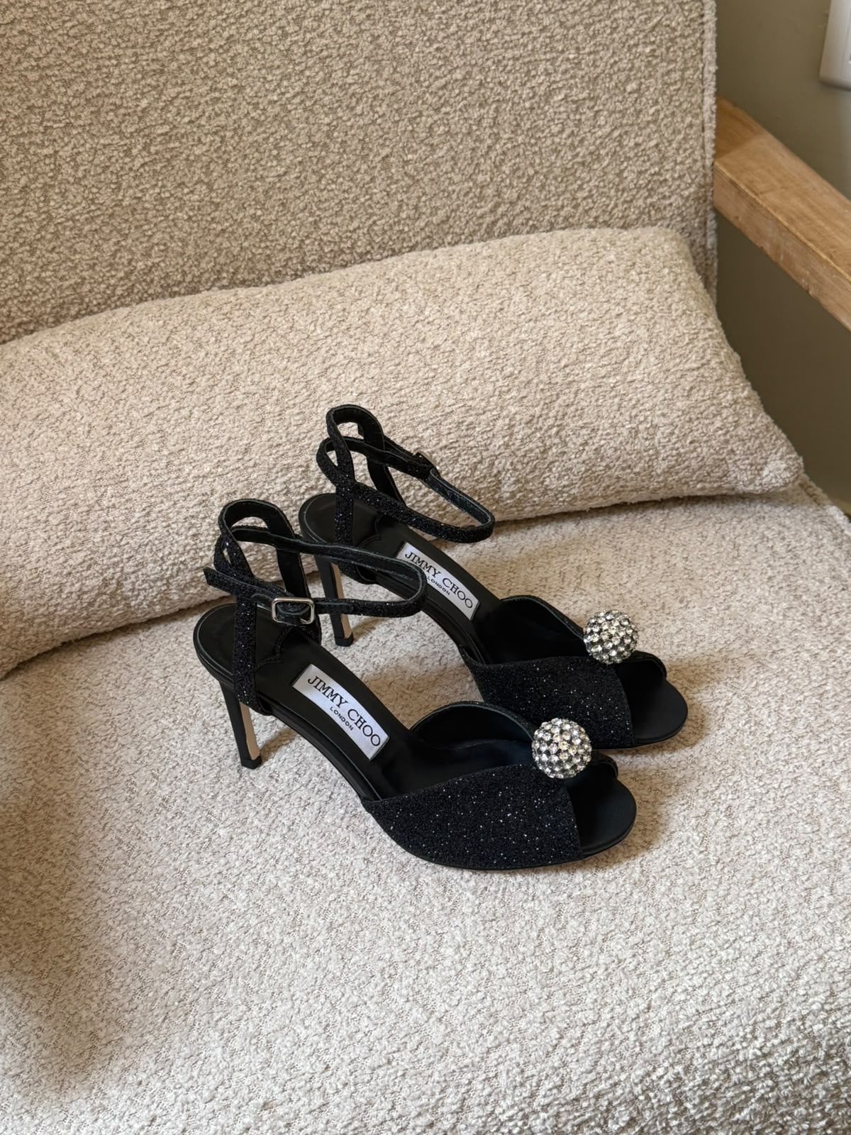 Jimmy Choo Crystal Suede Sandals