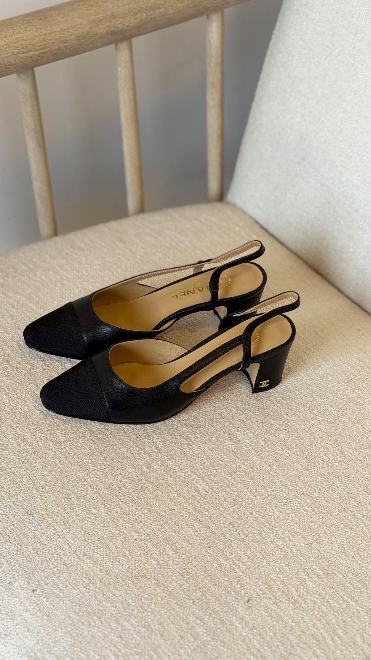 Chanel Slingback In Goatskin Sandals