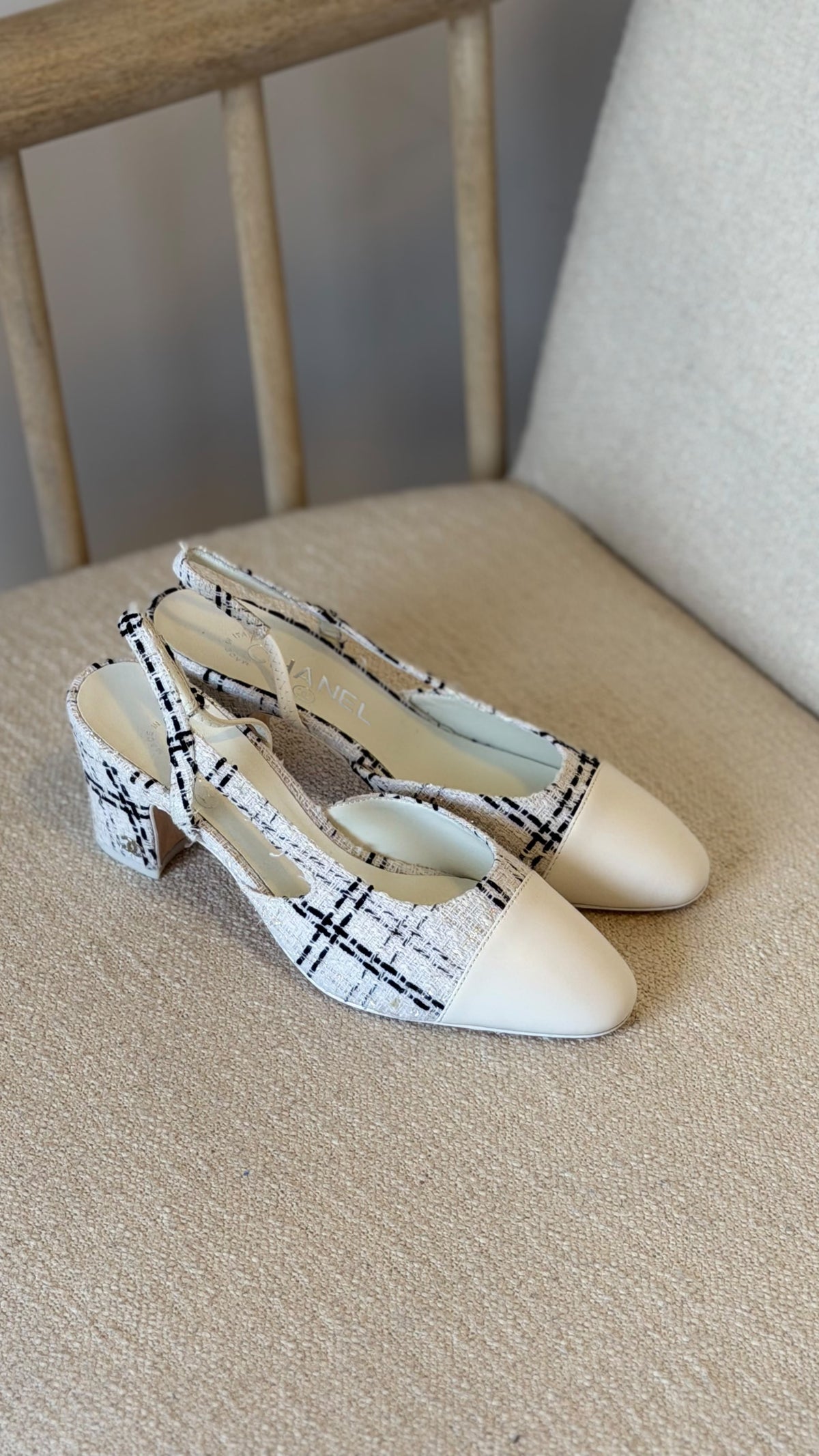 Chanel Tweed Slingback Pumps