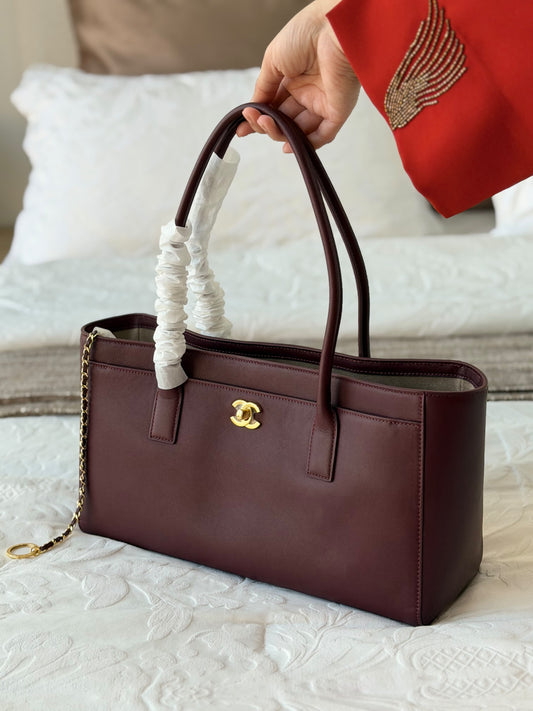 Chanel Calfskin Leather Tote Bag 33 cm